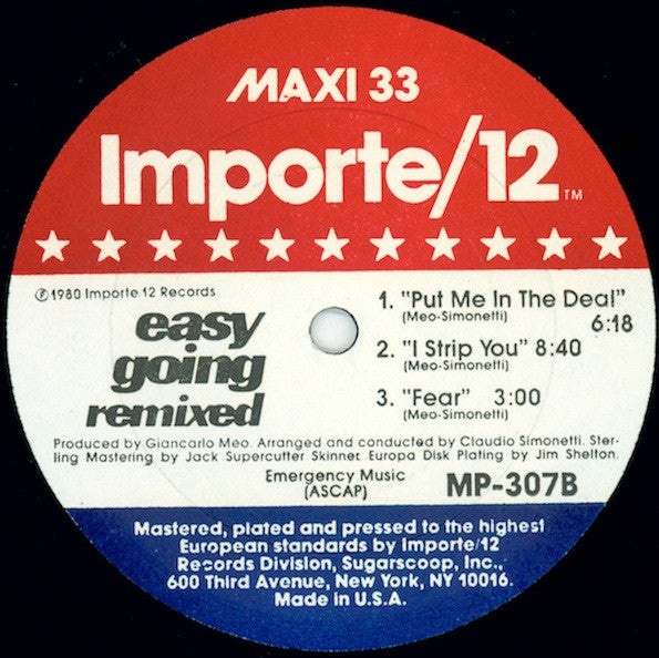 Easy Going : Remixed (12", Maxi)