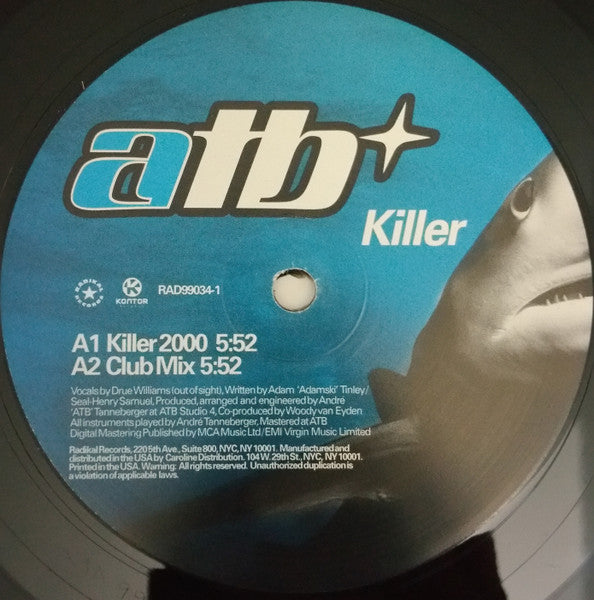 ATB : Killer (2x12")