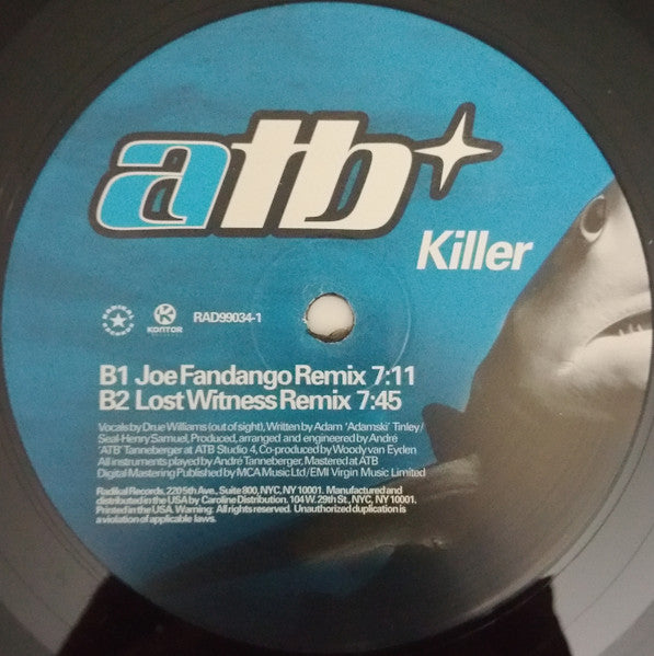 ATB : Killer (2x12")