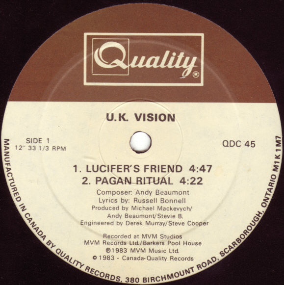 U.K. Vision* : Lucifer's Friend (12", Single)