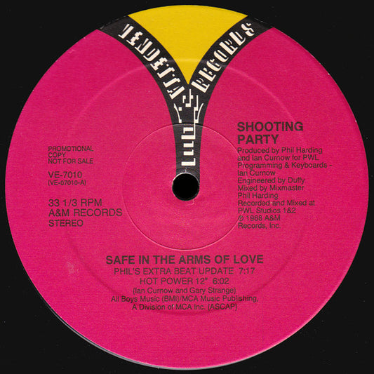 Shooting Party : Safe In The Arms Of Love (12", Promo)