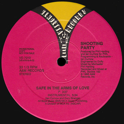 Shooting Party : Safe In The Arms Of Love (12", Promo)