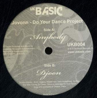 Jovonn : Do Your Dance Project (12")