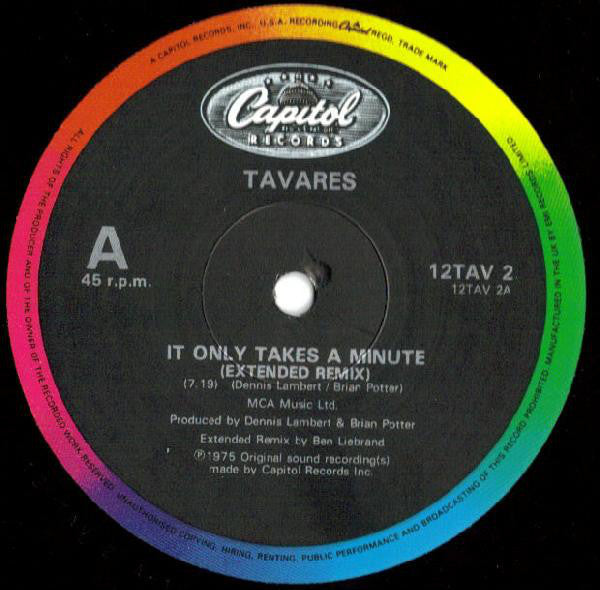 Tavares : It Only Takes A Minute (Remix By Ben Liebrand) (12")