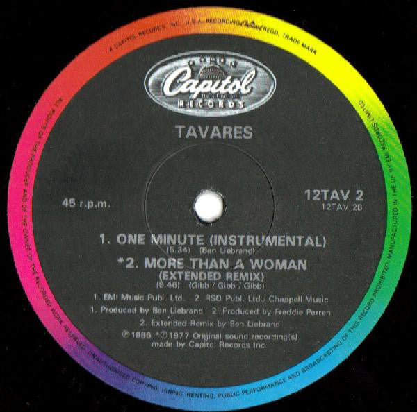Tavares : It Only Takes A Minute (Remix By Ben Liebrand) (12")