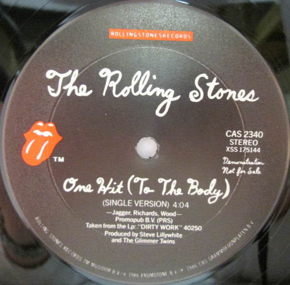 The Rolling Stones : One Hit (To The Body) (12", Promo)