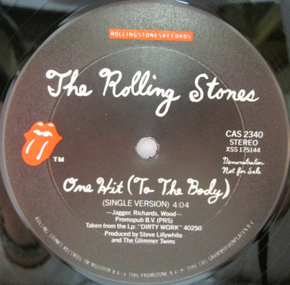 The Rolling Stones : One Hit (To The Body) (12", Promo)
