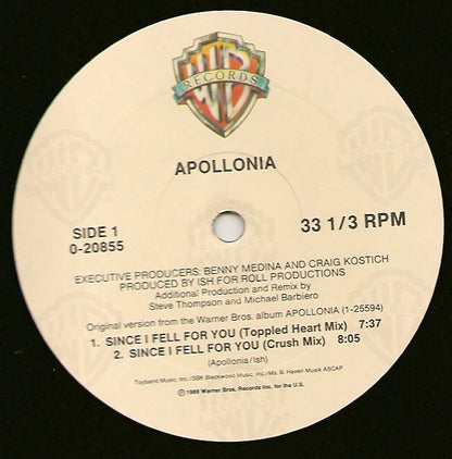 Apollonia : Since I Fell For You (12", Maxi, Spe)