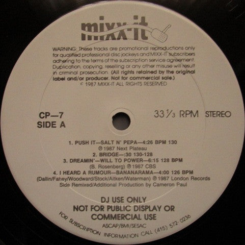 Various : Mixx-It 7 (12", Comp, Promo)
