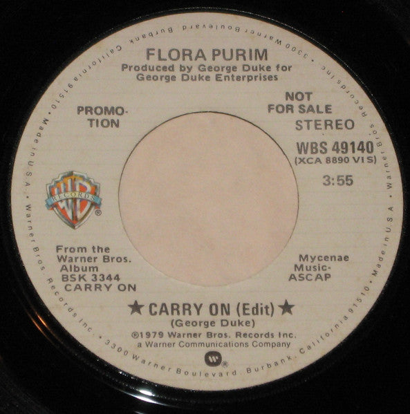 Flora Purim : Carry On  (7", Promo)