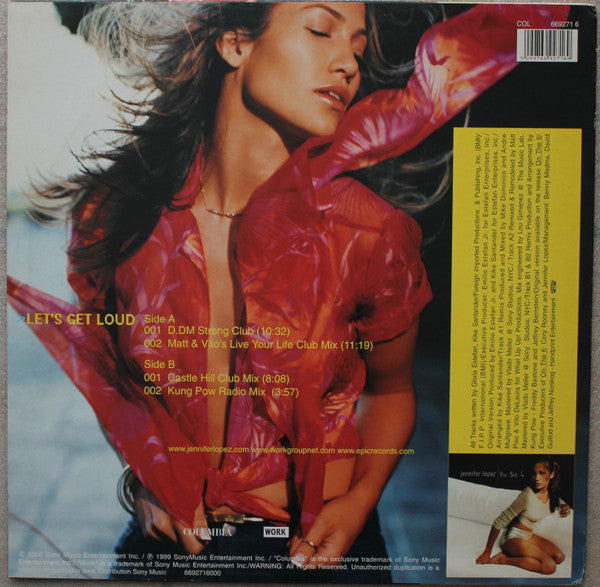 Jennifer Lopez : Let's Get Loud (12", Single)