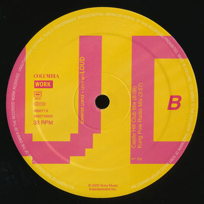 Jennifer Lopez : Let's Get Loud (12", Single)