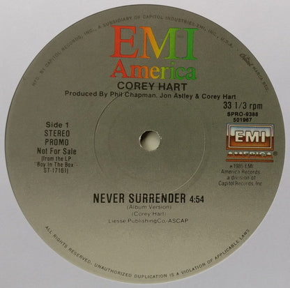 Corey Hart : Never Surrender (12", Promo)
