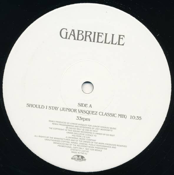 Gabrielle : Should I Stay (12")