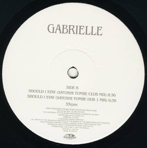 Gabrielle : Should I Stay (12")