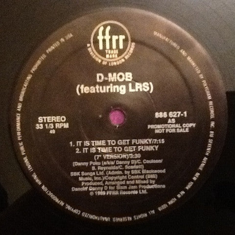 D Mob : It Is Time To Get Funky (12", Promo)