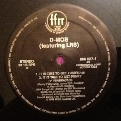 D Mob : It Is Time To Get Funky (12", Promo)