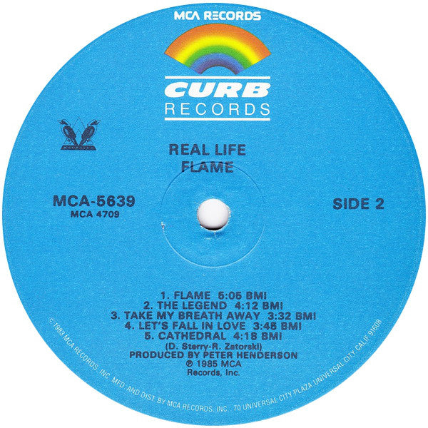 Real Life : Flame (LP, Album, Glo)