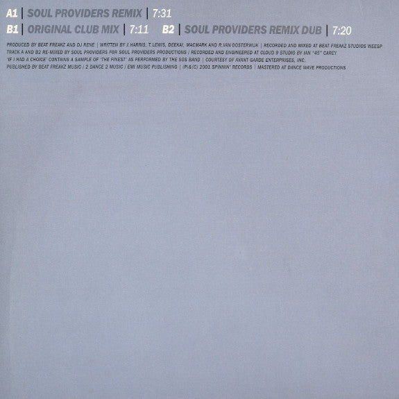 Silverstone (5) : If I Had A Choice (Soul Providers Remixes) (12")