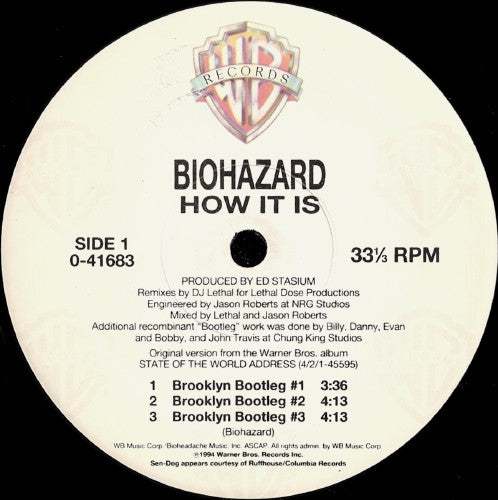 Biohazard : How It Is (12", Maxi)