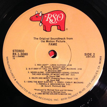 Various : Fame (The Original Soundtrack From The Motion Picture) (LP, Album, 72 )