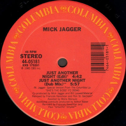Mick Jagger : Just Another Night (12")