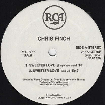 Chris Finch (2) : Sweeter Love (12", Promo)