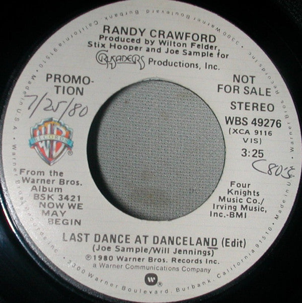 Randy Crawford : Last Dance At The Danceland (7", Single, Promo)