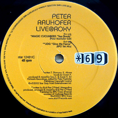 Various : Peter Rauhofer Live @ Roxy (2x12")