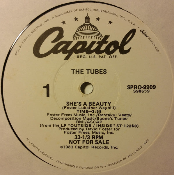 The Tubes : She's A Beauty  (12", Promo)