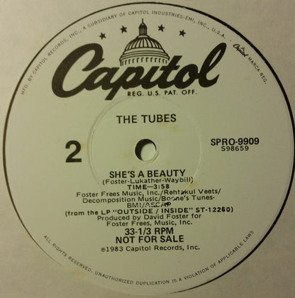 The Tubes : She's A Beauty  (12", Promo)