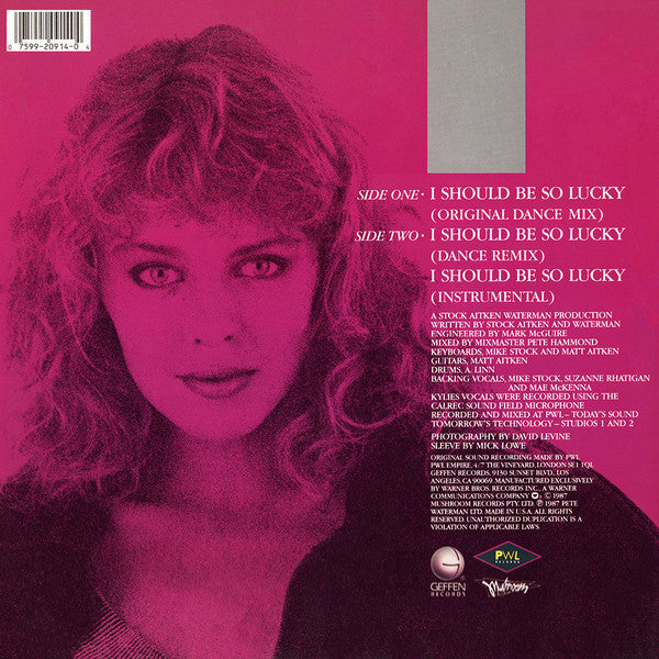 Kylie Minogue : I Should Be So Lucky (12", Maxi)