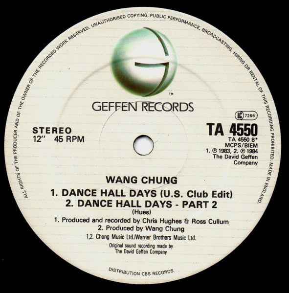 Wang Chung : Wait (Remix) (12", Single)
