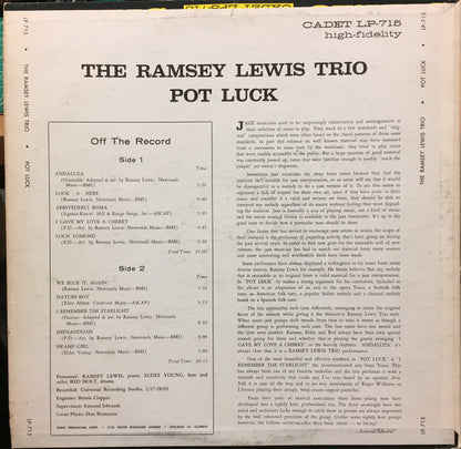 The Ramsey Lewis Trio : Pot Luck (LP, Album, Mono, RE)
