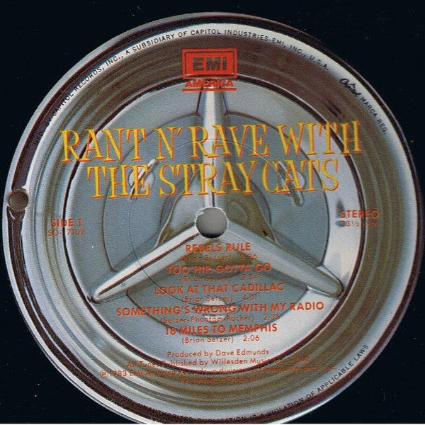 Stray Cats : Rant N' Rave With The Stray Cats (LP, Album, Une)