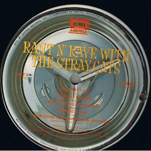 Stray Cats : Rant N' Rave With The Stray Cats (LP, Album, Une)