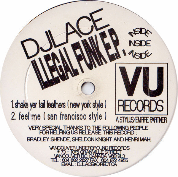DJ Lace (2) : Illegal Funk E.P. (12", EP)