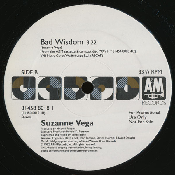Suzanne Vega : Blood Makes Noise (12", Single, Promo)