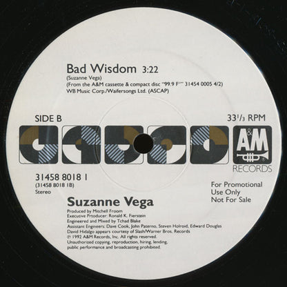 Suzanne Vega : Blood Makes Noise (12", Single, Promo)