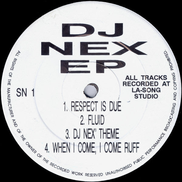 DJ Nex : DJ Nex EP (12", EP)