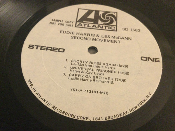 Eddie Harris & Les McCann : Second Movement (LP, Album, Promo, MO)