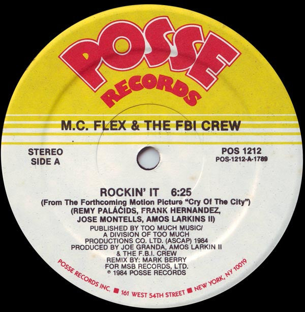 M.C. Flex & The FBI Crew* : Rockin' It (12")
