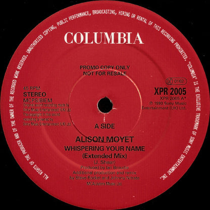 Alison Moyet : Whispering Your Name (12", Promo)
