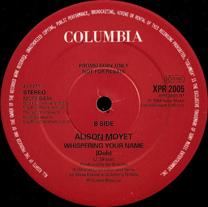 Alison Moyet : Whispering Your Name (12", Promo)
