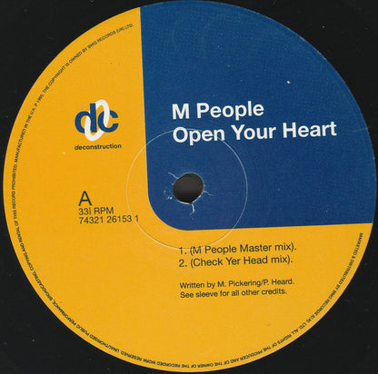 M People : Open Your Heart (12")