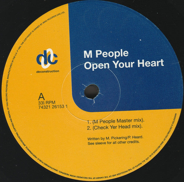 M People : Open Your Heart (12")
