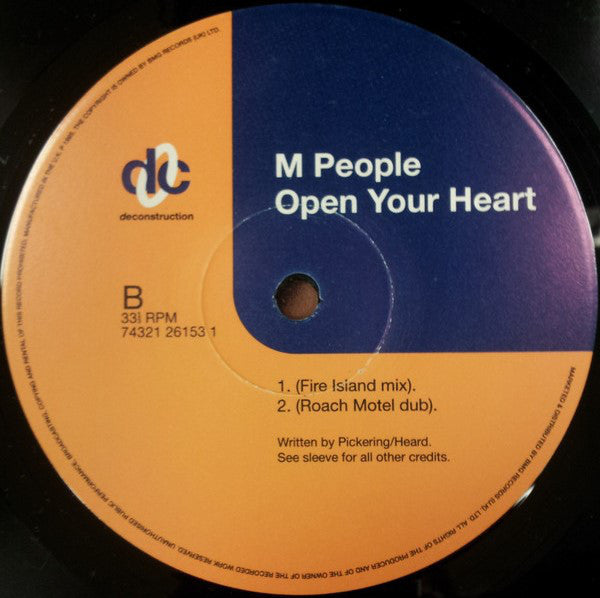 M People : Open Your Heart (12")