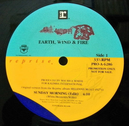 Earth, Wind & Fire : Sunday Morning (12", Single, Promo)