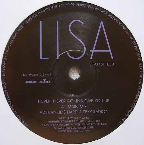 Lisa Stansfield : Never, Never Gonna Give You Up (12")