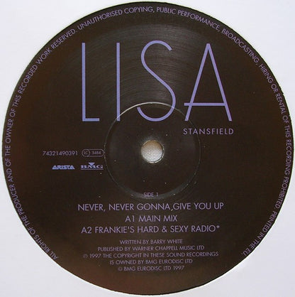 Lisa Stansfield : Never, Never Gonna Give You Up (12")